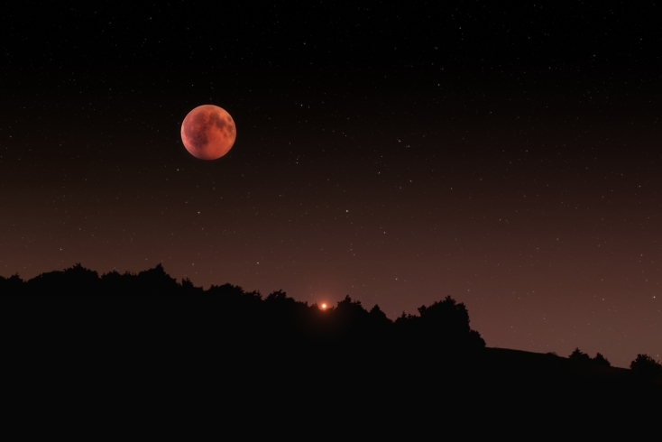 松山では月食が見えなくて残念でした「6月のおやすみ」