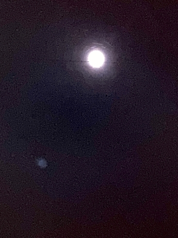 　月見しました。「お月様綺麗でした。。。　今年のお月見団子^ ^  (足健ひとみのひとり言日記　2021.9.22)」