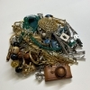 S SIDA252572654 ジャンク品 金メッキ 色石 フェイクパール