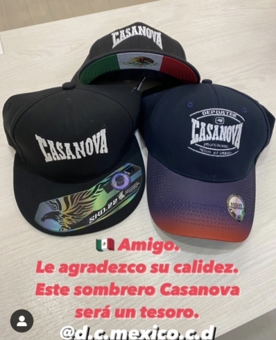 「メキシコの友人からCasanovaの帽子が届きました。」