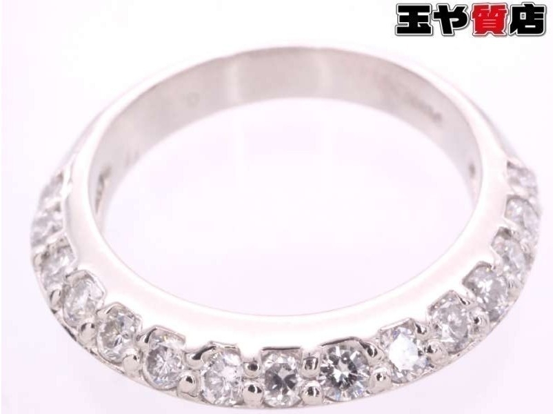 ポンテヴェキオ 美品 ダイヤ0.37ct デザイン リング 9号 pt900