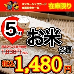 ★WAVE★⁡ 平日は10時から営業中✨ ⁡【10月27日(金)限定】メンバーシップ会員様限定 #5kg #10kg #お米 #週替わり爆弾セール