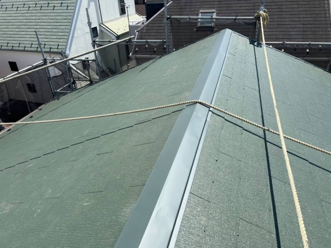 コロニアル葺き完了「市川市にて「耐震補助金」を使いながら屋根の改修を行いました」