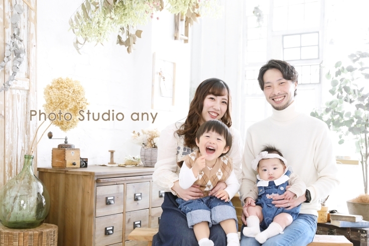 自然体な撮影がオススメ！「4月ご予約受付中！千歳市ファミリーフォトスタジオ【photo studio any】」