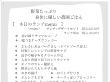 4月から新メニューです/農園カフェ/ヴィーガン/ランチ/静岡/身体に優しいごはん/焼津