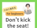 Don't kick the seat! 席を蹴らないで