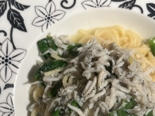 しらすと菜の花のパスタ　スパゲッティ