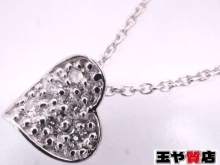 スタージュエリー 美品 ダイヤ 0.07ct ハートペンダント ネックレス K18WG ホワイトゴールド販売中！ 玉や質店 千葉 市川市 本八幡