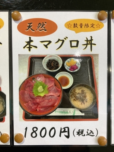 「本マグロ入荷しました(^o^)  【村上市で美味しい海鮮丼を食べられるお店】」