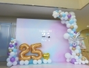 ラミールグループ25周年記念イベントのバルーン装飾 出雲市姫原 バルーン おむつケーキ 誕生日 飾り付け