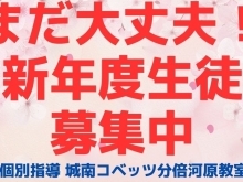 【期間限定特典あります】新年度生徒募集中【城南コベッツ分倍河原教室】