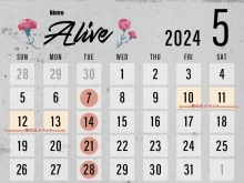 Bistro Alive May calendar 🗓️