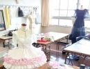 ワクワクする新しいことにチャレンジしよう♡ファッションデザイン・イラスト・WEB・グラフィックデザインなど多彩なデザインを基礎から学べる神戸文化服装学院　可愛らしいステージ衣装・舞台衣裳・貴族風お姫様ドレス作製作業風景♡