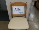 ご好評いただいています。椅子の張替、再塗装承ります。