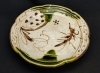 美濃窯 安土 桃山 香合 茶道具 古田織部 緑釉薬 鉄絵 美濃焼 工芸品