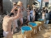 帰山奉告式②】大迫力の水行！経文を唱えながら水を浴び心身を清浄に