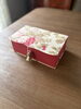 ワイヤーケース(赤×薔薇柄)カルトナージュ バラ柄とタッセルが揺れる、大人かわいいカルトナージュBOX | Atelier