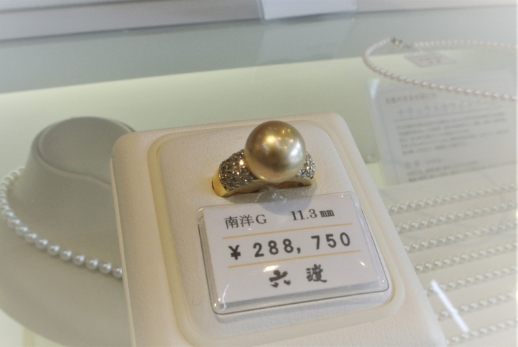 南洋真珠のゴールド珠を使ったリング「真珠のこと…。その５」