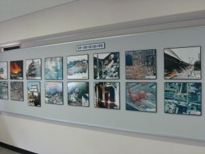 震災時のパネル写真も展示されています。