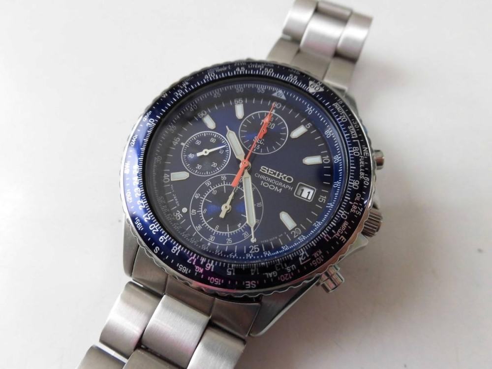 SEIKO クロノグラフ 7T92-0CC0 クォーツ時計 18662134-