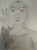 自作絵画　鉛筆画 Pencil Drawing, a G-SHOCK watch. 鉛筆画、Gショックの腕時計を