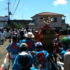 町会（柏上三丁目町会）のお祭に参加