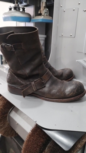 修理前2「＜靴修理＞ブーツのソール交換（US Vibram #100）：葛飾　亀有　金町　綾瀬」