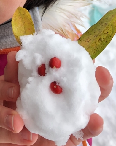 新解釈：令和の雪ウサギ！「柳に雪折れなし！」
