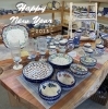 ポーランド食器　新品未使用！　大皿　ボール皿　クリスマス柄 クリスマスモチーフのWIZA社123柄。 いっぱいクリスマスツリーが