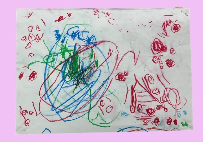 1歳児描画「1～2歳児の描画は感覚あそび」