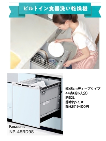 使いやすい深型が月々2,208円「ビルトイン食洗機の入替はリースでどうぞ！」