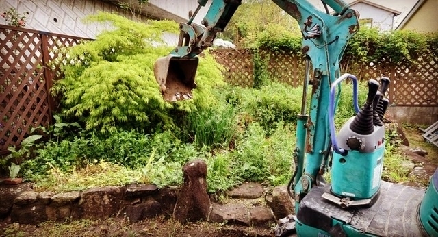和風ガーデンスペースの解体「川西市で庭の解体、石や土の撤去をしました！」