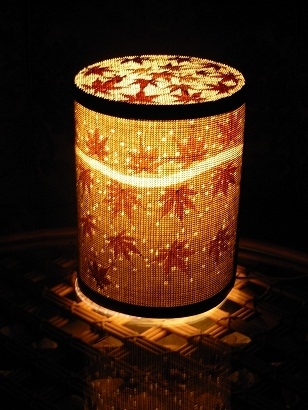 「【あとりえレイです】京都市で開かれた、照明の展示会に出展したランプです。」