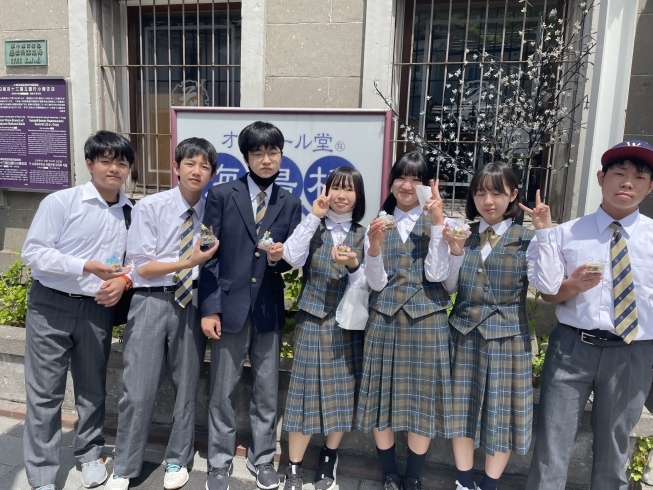 札幌市立平岡中学校の皆さんです「オルゴール制作体験を小樽で楽しみました」