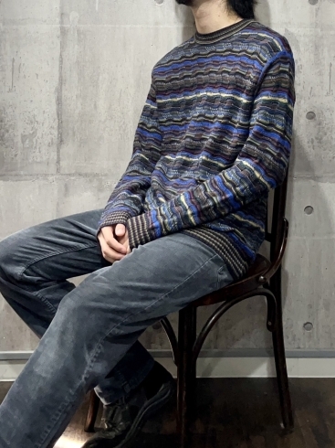 COLLEGE 3D Knit「COLLEGE 3D Knit【千葉駅・千葉中央駅徒歩7分にある古着屋です！80 ～90sのアメリカ・ヨーロッパ古着、メンズ・レディース取り扱いあります◎】」