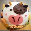 ご予約のアニマルケーキ🎂今回は……牛🐮 | フランス菓子 オ・シャンティ