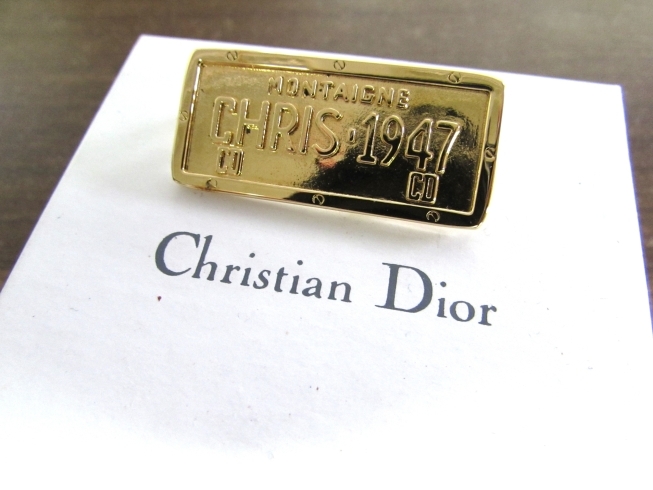 クリスチャンディオール　ブローチ「豊平区で金・プラチナ・ブランドバッグ・ブランド小物の高価買取なら【おたからや西岡札大前】 Diorのナンバープレート・ブローチお買取りしました(*^^*)」