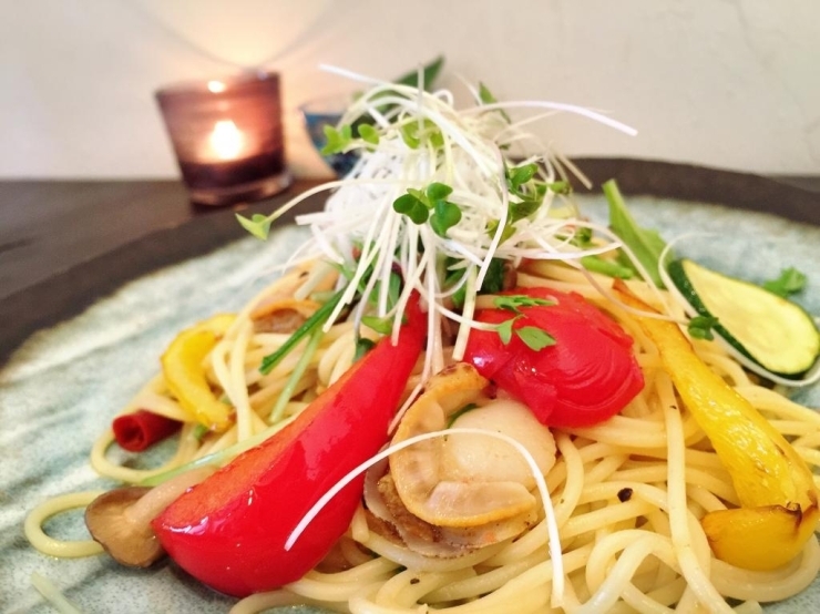 パスタランチ（きのこと夏野菜のアンチョビ和風パスタ）　1,550円