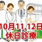 10月11日、12日の休日診療、休日当番医