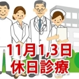 11月1日、3日の休日診療、休日当番医