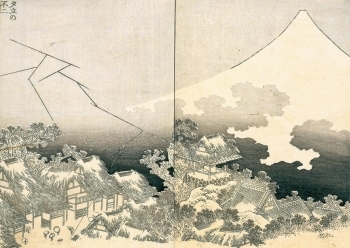 『富嶽百景』より《夕立の不二》<br>天保6（1835）年
