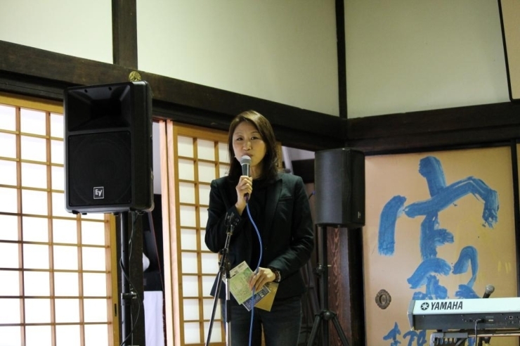 イベントの共催をされた国際バリスパ協会理事長　金英順さんによる説明