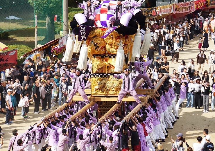 2025年10月17日撮影|萩生西太鼓台(山根グラウンド統一寄せ)