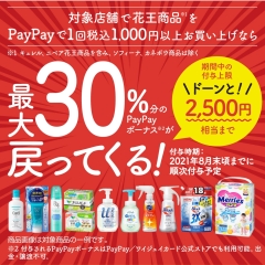 【第４弾】ペイペイで花王商品を買うと最大30％戻ってくるキャンペーン！！