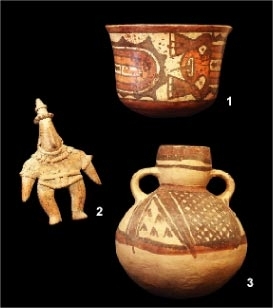 1.ペルー ナスカ文化5世紀
2.メキシコ コリマ文化5世紀
3.ペルー チャンカイ文化12世紀