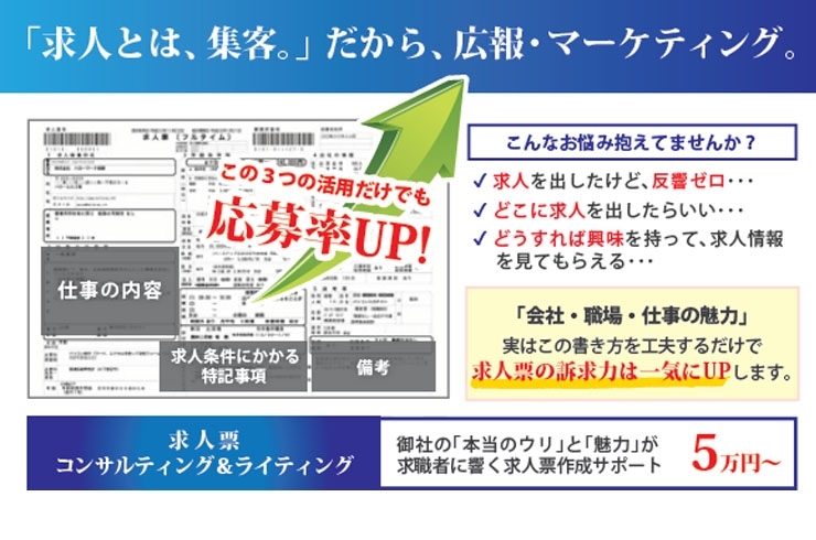 「Office HeartRock」求人とは集客。他社に負けない「無敵の求人票」で人材確保！