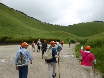 お昼休憩後に散歩組・登山組などに分かれて<br>さぁ大自然に出発です。