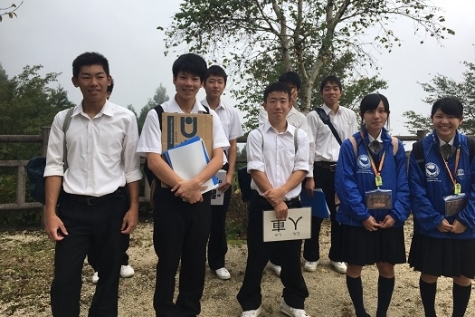 出発前<br>愛媛県立新居浜南高等学校　ユネスコ部の皆さんがガイドしてくれました