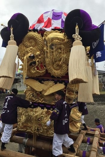 下島山上組太鼓台（西条）渦井川原