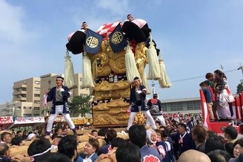 山端太鼓台（河川敷）